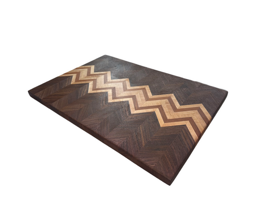 Zig-Zag Multi-Wood Cutting Board